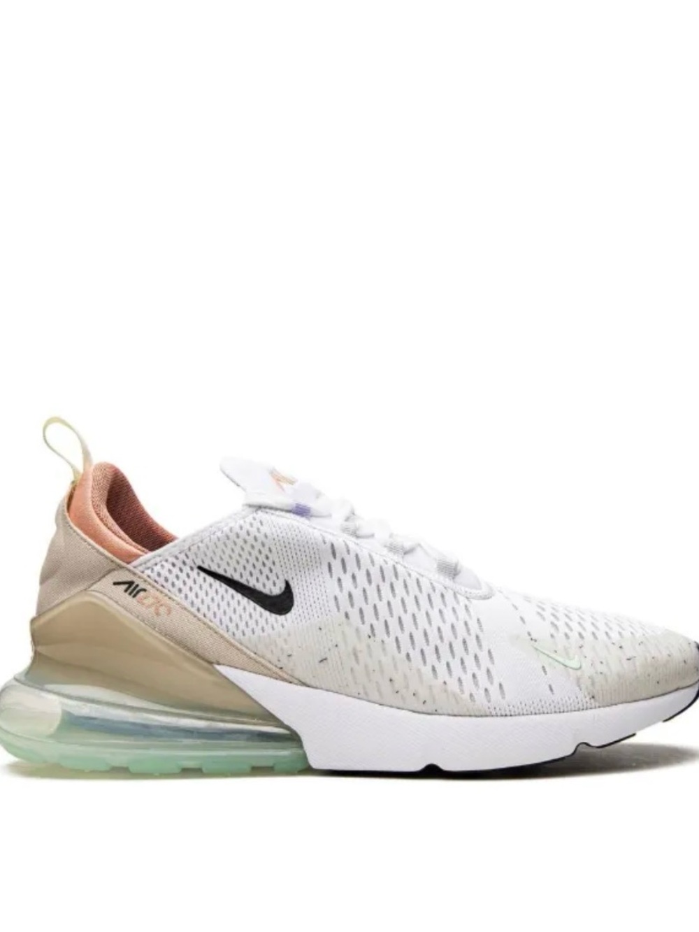 Nike Air Max 270 White Black Cream Pink Accent